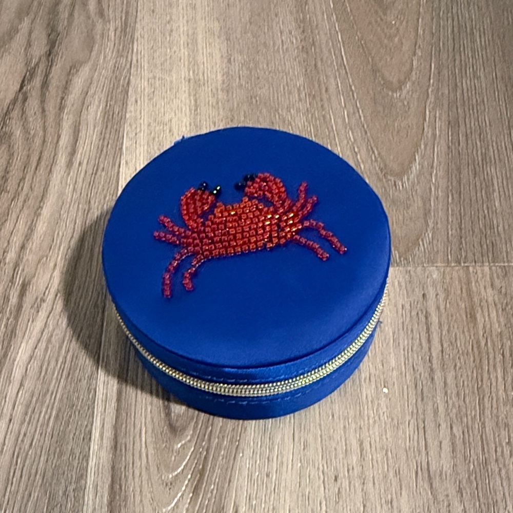 Target Blue Jewelry Case with Red Crab Design